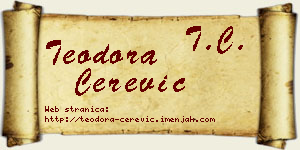 Teodora Čerević vizit kartica